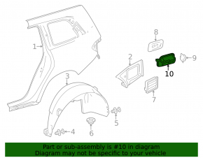 Fuel tank flap housing Mercedes GLS-class X166 13-19 OEM