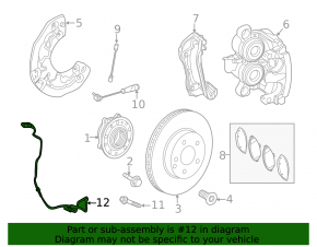 Front right ABS sensor wire for Mercedes GLE 450/580 20-26 with E-Active