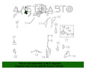 Plug for outer handle front left Mercedes GLA 15-20