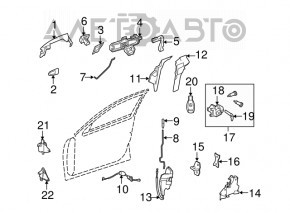 Plug for outer handle front left Mercedes GLA 15-20