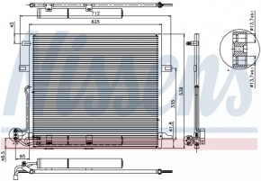 Mercedes X164 GL W164 ML W251 R air conditioning condenser radiator