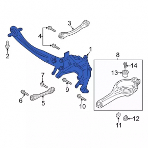 Rear right axle Ford Escape MK3 13-19 with trailing arm