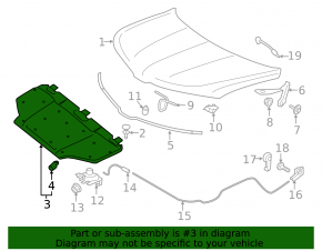 Lincoln Nautilus Hood Insulation 19-23