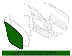 Door seal front left Ford Explorer 20-