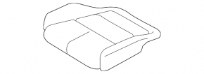 Lincoln Corsair 20-22 passenger seat cushion trim, black leather, perforated