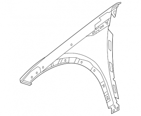 Front left wing Land Rover Discovery Sport 17-23