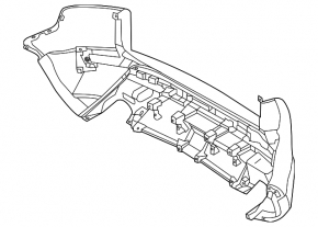 Bare rear bumper for Land Rover Range Rover Evoque 12-18