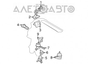 Engine mount bracket right Toyota Camry v30 2.4