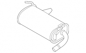 Rear muffler with barrel for Mitsubishi Outlander 19-22 PHEV