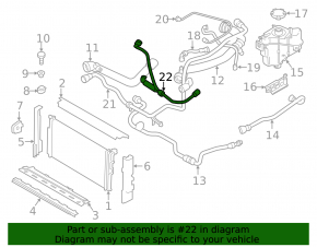 BMW 3 F30 17-18 B46 coolant system hose broken quick release