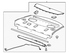 Rear shelf Cadillac CTS 14 - gray