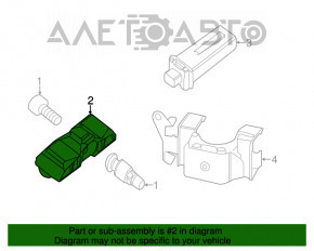 Wheel Pressure Sensor BMW X5 F15 14-18 433MHz
