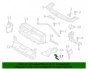 Right air duct bracket BMW 4 F36 15-20 M pack