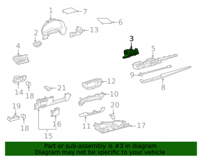 Air duct deflector right Lexus ES300h ES350 13-18