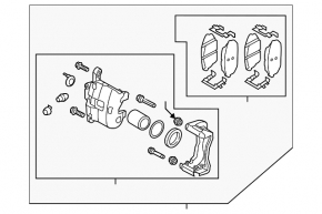 Front left caliper assembly for Hyundai Tucson 22-23