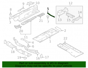 Rear central tunnel strut Audi A3 22-26