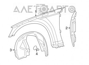 Wing seal door-wing left Chrysler 300 11-