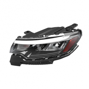 Left front headlight assembly for Jeep Compass 22-26 halogen + LED with mount