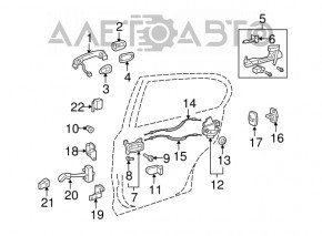 Plug outer handle rear left Lexus GX470 03-09