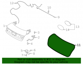 Hyundai Sonata 20-22 Trunk Lid Seal
