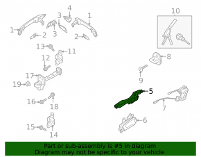 Front right door handle mechanism for Kia K5 21-26
