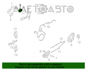 Suzuki Kizashi 10-15 10-15 Rear Left Outer Handle Cap