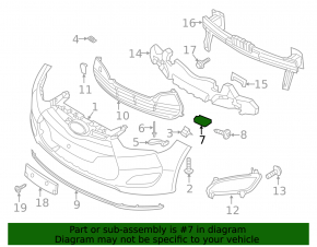 Front Bumper Fastener Left Wing Hyundai Veloster 12-17