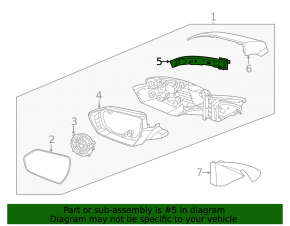 Left turn signal mirror for Hyundai Elantra 21-26 Korea built