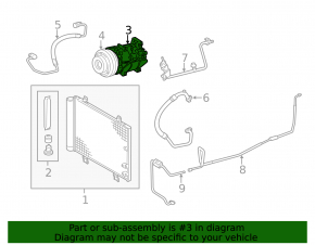 Lexus GS350 13-15 Air Conditioning Compressor