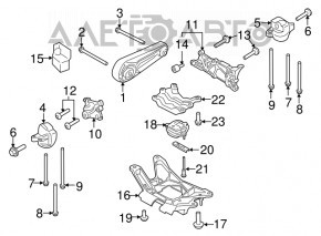 Gearbox mount bracket Porsche Macan 15-24