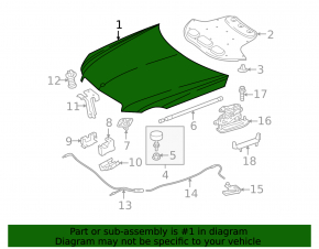 Mercedes W212 10-16 aluminum hood