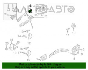Plug outer handle rear left Mazda 6 13-21