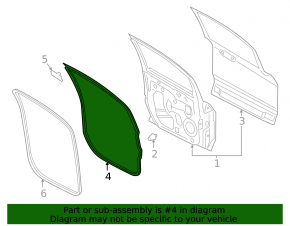 Front left door seal Ford Ecosport 18-20