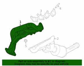 Exhaust manifold right Ford Mustang mk6 15- 5.0