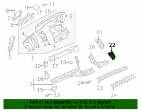 Front pillar bracket left Infiniti QX50 19-