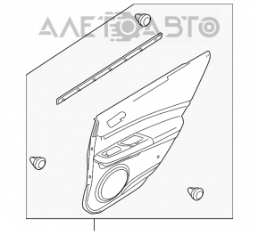 Door trim card rear left Mazda6 09-13