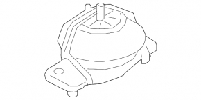 Left engine mount for Land Rover Range Rover Velar 21-24 3.0T, MHEV