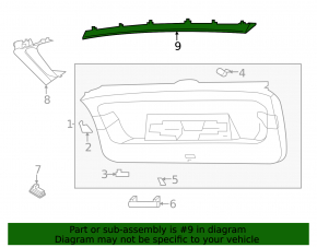 Upper trunk lid trim Volkswagen ID.4 21-22 black, scratches