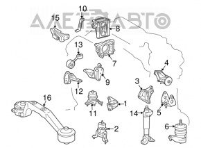 Toyota Highlander 01-07 engine shock absorber
