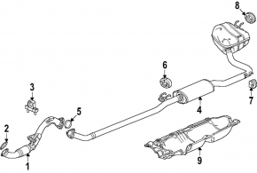 Exhaust line middle part with barrel Honda CRV 23- HEV FWD