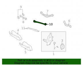 Lower trailing arm, rear left, Mercedes W221