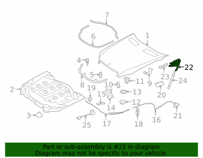 Bonnet hinge left Mercedes W221