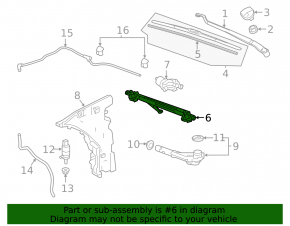 Chevrolet Camaro 16-23 Windscreen Wiper Linkage with Motor