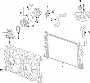 Chevrolet Volt 16-19 engine cooling radiator