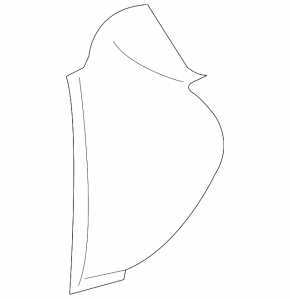 Chevrolet Volt 16 Left Side Front Panel Trim - Dark Gray