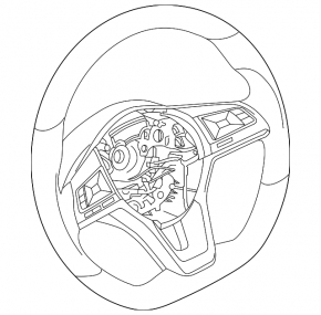 Naked steering wheel Nissan Leaf 18-21 rubber black