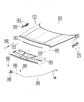 Jeep Patriot 11-17 bare hood
