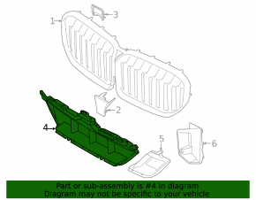 Lower radiator duct for BMW 7 G70 23-25 B58 S68