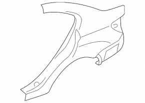 Quarter wing rear left Subaru Impreza 4d 17-23 GK
