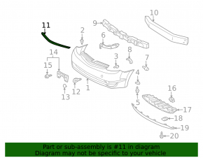 Toyota Prius 2004-2005 Bumper Grille Molding